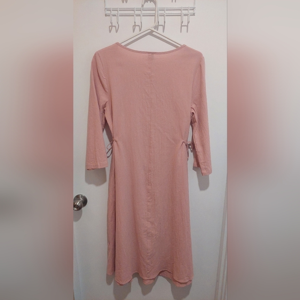 Cotton Pink Women's Dress - Picture 5 of 6